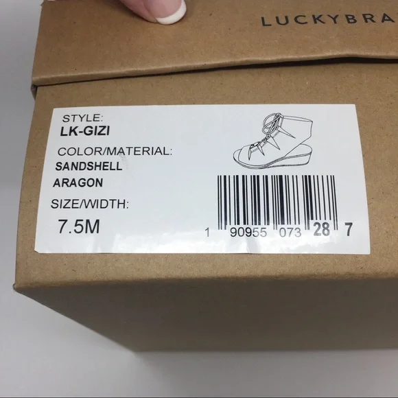 Lucky Brand Ghillie Lace Up Wedge Sandals - Picture 3 of 13